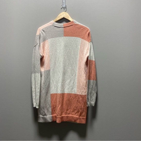 Pure Jill Pink Color Blocked Cardigan NWT - Picture 9 of 10